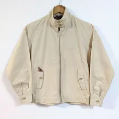 (^w^)b Jantzen ジャンセン 長袖 スウィングトップ ドリズラー ジャケット ブルゾン 薄手 刺繍 春 シンプル おしゃれ フルジップ チェック柄 着回し 無地 古着 ハイネック カジュアル レディース ベージュ サイズ9