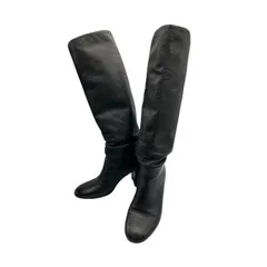 TORY BURCH トリーバーチ レザー ロングブーツ 6 1/2 (約23.5cm) ブランド レディース シューズ 靴 秋 冬 かわいい 中古 W４