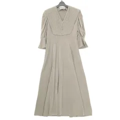 21SS スナイデル SNIDEL ビッグカラー クラシカル ワンピース 七分袖 ロング マキシ丈 SWFO214065 0 S グレー ur199