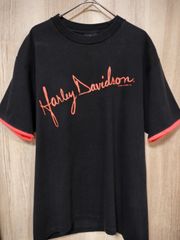 【USA製】90's 「HARLEY-DAVIDSON」HOLOUBEK社製 半袖Tシャツ ブラック