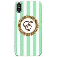 【新品未使用】Xperia Ace III SO-53C SOG08 クリア ハードケース ( ストライプミント イニシャルE ) ボーダー ストライプ イニシャル cl-initial1-so53c-ca016_e_e