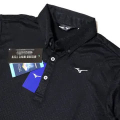 ●送料390円可能商品 ミズノ ゴルフ MIZUNO GOLF 新品 メンズ 吸汗速乾 動きやすい 半袖 ポロシャツ 黒 [52JA0060091N-2XL] 一 三 零★QWER