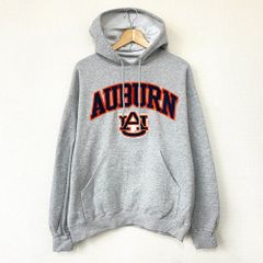 マジェスティック Majestic Auburn Tigers オーバーン タイガース スウェット パーカー フーディー 長袖 プルオーバー ロゴ ワッペン サイズ：M グレー×ネイビー×オレンジ