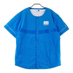 サイズ：LL MUNSING WEAR マンシングウェア  ベースボールシャツ 半袖ジャケット  ブルー系 [240101462069] ゴルフウェア メンズ ストスト サイズ：LL MUNSING WEAR マンシングウェア ベースボールシャツ