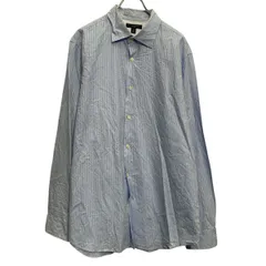 BANANA REPUBLIC 長袖 ストライプシャツ L ライトブルー バナナリパブリック ボタン カジュアルシャツ 古着卸 アメリカ仕入 a702-7083のサムネイル
