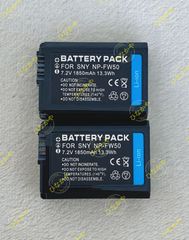 【新品】ソニー SONY対応 NP-FW50 互換バッテリーパック 電池パック 充電電池 充電式電池 残量表示 純正充電器対応 7.2V 1850mAh お得な２個セット