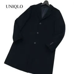 UNIQLO ユニクロ 秋冬 ウール カシミヤ★ チェスター コート Sz.M　メンズ ネイビー