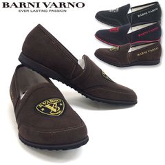バーニヴァーノ スエードスリッポンスニーカー デッキシューズ 靴 スニーカー M L LL 黒 茶 赤 BARNI VARNO BAW-NKS5169 ブラック ブラウン レッド