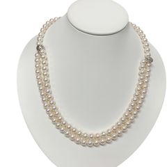 【中古】ミキモト MIKIMOTO アコヤ真珠6.5-7mm ロングパール 72cm　ネックレス　K18