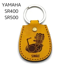 [NONINA] イタリアンレザー キーホルダー バイク用 高耐久 リング シンプル バイクキーリング FOR YAMAHA ヤマハ SR400 SR500 SINGLE
