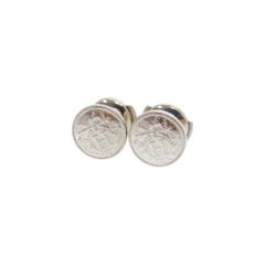 美品 エルメス エクスリブリス TPM シルバー925 ピアス 1313 HERMES