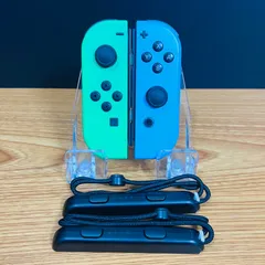 ㊶ジョイコン 純正 ネオングリーン 左(L)＆ネオンブルー 右(R)セット 動作確認済 ニンテンドー