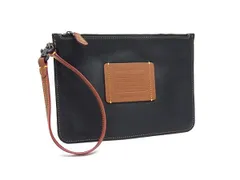 ■美品■ COACH コーチ 59981 レザー マルチポーチ マルチケース 小物入れ レディース メンズ ブラック系×ブラウン系 DG8441