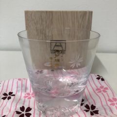 ⭐︎江戸硝子　桜切子　ロックグラス　富士山⭐︎
