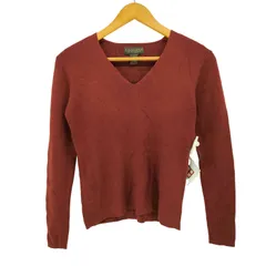 バナナリパブリック BANANA REPUBLIC 90s EXTRA FINE ITALIAN MERINO 香港製 メリノウール Vネック ニット レディース import：M 