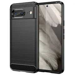 Google Pixel 8 Pro ケース ピクセル8プロ  カーボン調 薄型 耐衝撃 ソフト ケース 【Color】 ブラックのサムネイル