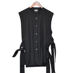 COMME des GARCONS HOMME PLUS　コムデギャルソンオムプリュス　2025SS　ノースリーブコットンリボンブラウス　シャツベスト　PO-B030　8054000207282