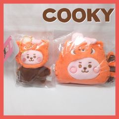 BT21 리틀 프렌즈 베이비 레서 팬더 마스코트와 파우치 세트 COOKY