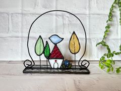 ステンドグラス◇おしゃれなカフェーショップ⑦パネル◇ハンドメイト品