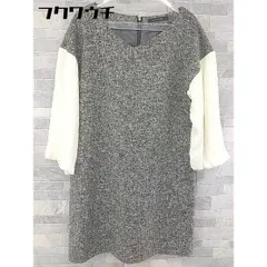 ◇ PAGEBOY ページボーイ ALICIA 切り替え 長袖 ミニ ワンピース サイズF グレー系 ホワイト系 レディース 【中古】 【1103230003250】のサムネイル