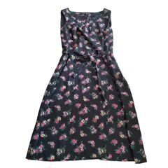 RE217 Laura Ashley　ローラアシュレイ　花柄ワンピース　清楚　フローラル　タンクトップワンピ　フレアスカート　セレモニー　レディース　9