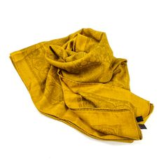 ★ETRO★ ストール ペイズリー柄 ウール混 マスタードイエロー ☆ETRO☆ ストール ペイズリー柄 ウール混 マスタードイエロー