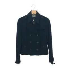 BURBERRY LONDON バーバリーロンドン Pコート サイズ:40 ショート丈/ノバチェック    ブラック レディース / 240001164495