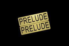 EE-918-1 PRELUDE 金黒 アクリル2層 ステッカー ホンダ プレリュード BA1 BA4 BA5 BA7 BA8 BB4 BB6 前期 後期 モデリスタ 2枚1セット