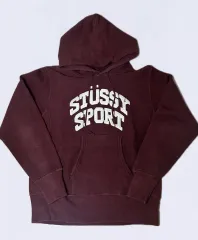 STUSSY(ステューシー) x Champion(チャンピオン) リバースウィーブ フード付きTシャツ マルーン