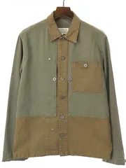 Maison Margiela10 メゾン マルジェラ 16AW ダメージ加工 スタッズ カバーオールジャケット カーキ 39のサムネイル