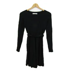 ロイヤルパーティ ニットワンピース 長袖 トップス レディース Fサイズ ブラック ROYAL PARTY 【中古】