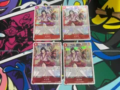 ワンピースカード  海賊旗ミラー　イゾウ　R　4枚　OP03-003　強大な敵　ONE PIECE CARD THE BEST　ワノ国　白ひげ海賊団　赤