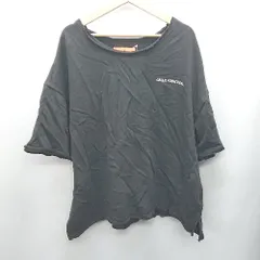 ◇ GALLIS ADDICTION ガリスアディクション 切りっぱなし加工 ロゴ 半袖 シャツ カットソー サイズF ブラック メンズ E  【1407020016995】のサムネイル