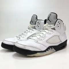 【中古】NIKE AIR JORDAN 5 Retro White and Black 31cm DD0587-110[66]