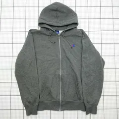 ◇ ⊇ Champion チャンピオン シンプル系 長袖 ジップアップパーカー ジャケット サイズ表記なし グレー系 メンズ E  【1509100017707】