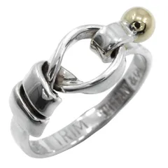 【TIFFANY&Co.】ティファニー ラブノット ヴィンテージ K18イエローゴールド×シルバー925 9.5号 レディース 2.8g リング・指輪