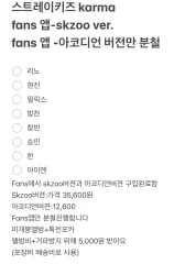 Stray Kids(ストレイキッズ・スキズ・SKZ) karma fans skzoo バージョン Ver. + アコーディオンバージョン 10,000回