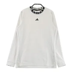 サイズ：L ADIDAS GOLF アディダスゴルフ 2023年モデル モックネック長袖Tシャツ 裏微起毛  ホワイト系 [240101514169] ゴルフウェア レディース ストスト