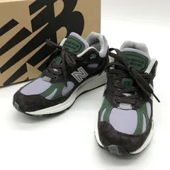 New Balance ニューバランス スニーカー U991BP2 シューズ ロゴ スエード 箱付き  レディース 24cm ブラウン 靴 B14573◆