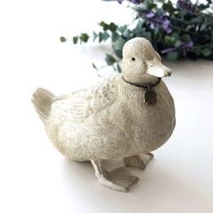 鳥 置物 オブジェ すずめ 約12㎝ 銀？ ピューター？ アンティーク 