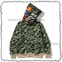 【激レア】アベイシングエイプ　パーカー ベビーマイロ　グリーン A BATHING APE 'CAMO MILO SHARK FULL ZIP HOODIE'シャーク