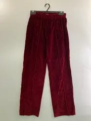 PARADOXE PARIS ベロア トラックパンツ ブラウン×ホワイト PARADOXE PARIS ベロア トラックパンツ ブラウン×ホワイト