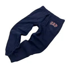 【カレッジ風ロゴ】GAP ギャップ ネイビー スウェット パンツ テーパード M メンズ 古着●Ja8167