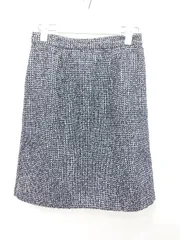◇ MISCH MASCH ツイード 膝丈 台形 スカート サイズM ネイビー レディース P  【1406180041618】