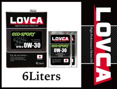 ★送料無料★LOVCA ECO-sport 0W-30/6L日本製100%化学合成