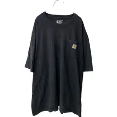 Carhartt 半袖 ポケットTシャツ 3XL ブラック カーハート ビッグサイズ ロゴ 古着卸 アメリカ仕入 a705-6089