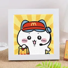 新品 YUEQUN ダイヤモンドアート アニメ 17x17cm 額縁付き 可愛い ダイヤモンド塗装 キット 丸いビーズ 全面貼り付け ビーズアート セット 子供 大人 おしゃれ DIY 手作り絵画 手芸キット 芸術品 装飾 プレゼント 手芸キット 芸術品 装飾