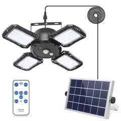 新品 highydroLED ソーラーライト 屋外 防水 4灯式 分離型 センサーライト 四つ作業モード 大容量電池4400mAh リモコン付き 128LED 昼間と夜間とも点灯できる 輝度6階段調節 物置用 車庫の照明用 カーポート ガーデンライト 軒/庭/