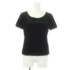 ルネ Rene ベロア カットソー 半袖 チュールレース 切替 黒 ブラック /MY ■OSのサムネイル