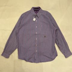 90s 00s　tommy hilfiger　長袖　シャツ　ストリート　Y2K　チェック　【T-393】